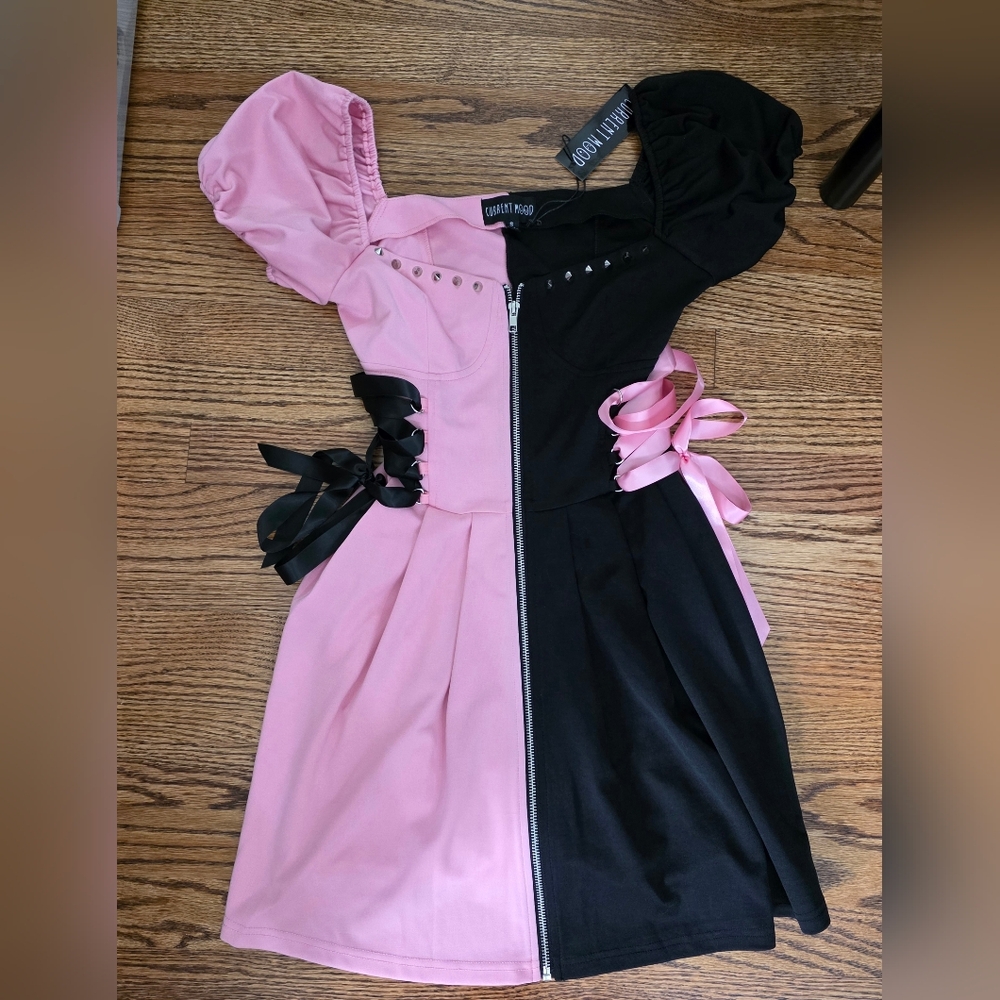 Current Mood Pink and Black Dress